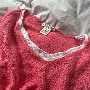 Avalin Pink V-Neck Sweater